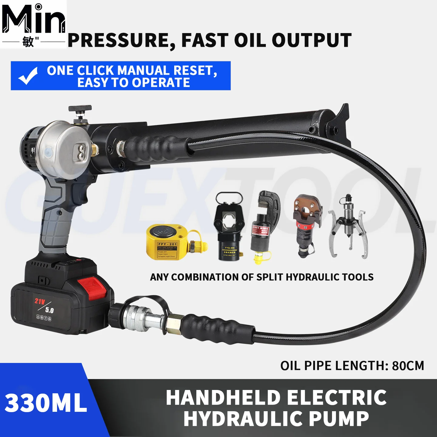 Plug-in/Handheld Hydraulic Pump 700Bar High Pressure Unit for Oil Hydraulic Systems