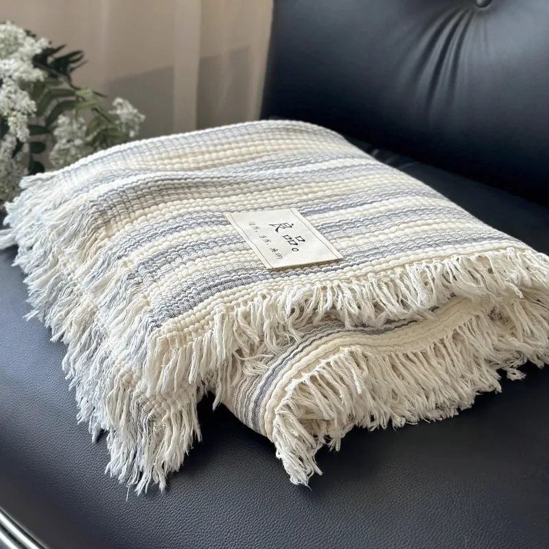 2026 new cotton multi-functional gauze 4 Layer blanket sofa blanket high-end office nap decorative blanket soft and delicate