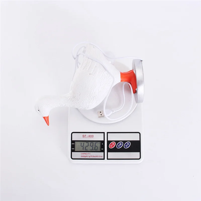 

Лампа-утка, настольная лампа 3D-утка, реалистичная светодиодная лампа, ночник из смолы «утка» с USB, белый