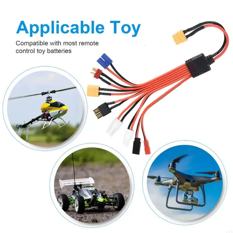 E1PF Multiinterface XT60からFataba EC3スプリッターワイヤーアダプターリモートモデル用ドローンと高電力デバイス用