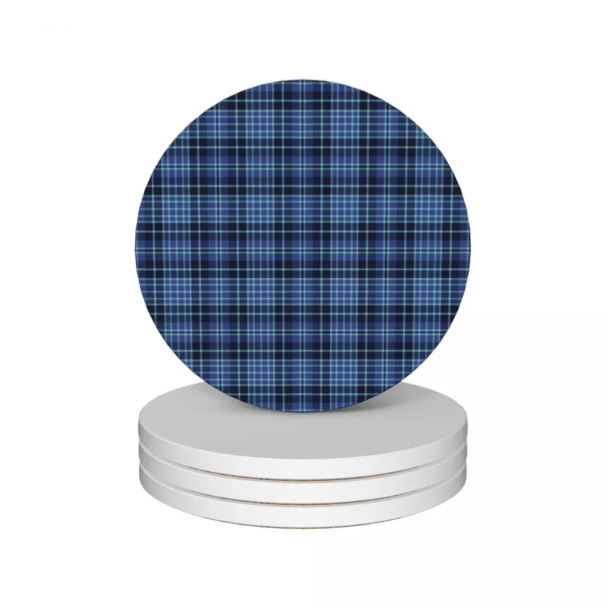 

Clark Clergy Clan Family Tartan Ceramic Coasters (Set of 4) coffee tea cup holder pot mat for dishes Coasters