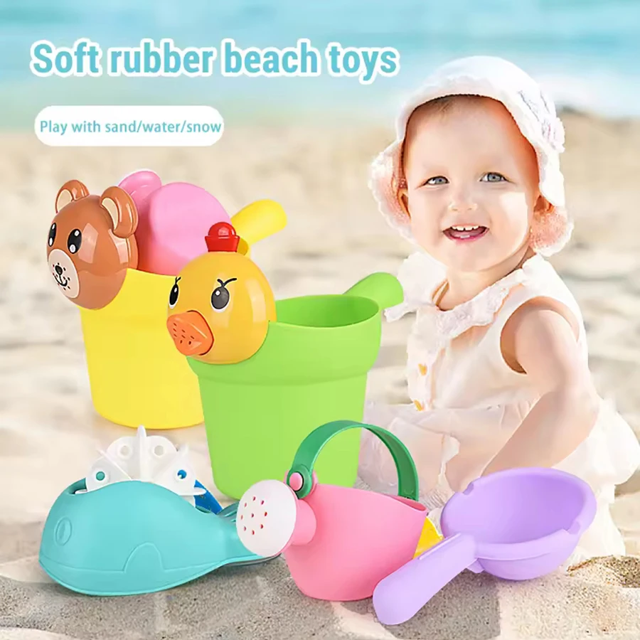 Summer Bathroom Pool Beach Play with Sand Game Set Tools Outdoor Parent-child Interaction Play With Sand Molds Children Toys Gif