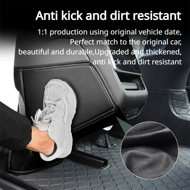 for Tesla New Model3 Highland 2024 Central armrest box Rear Conditioning Vent Lower Protective Mat Anti Kick Pad For Model 3+