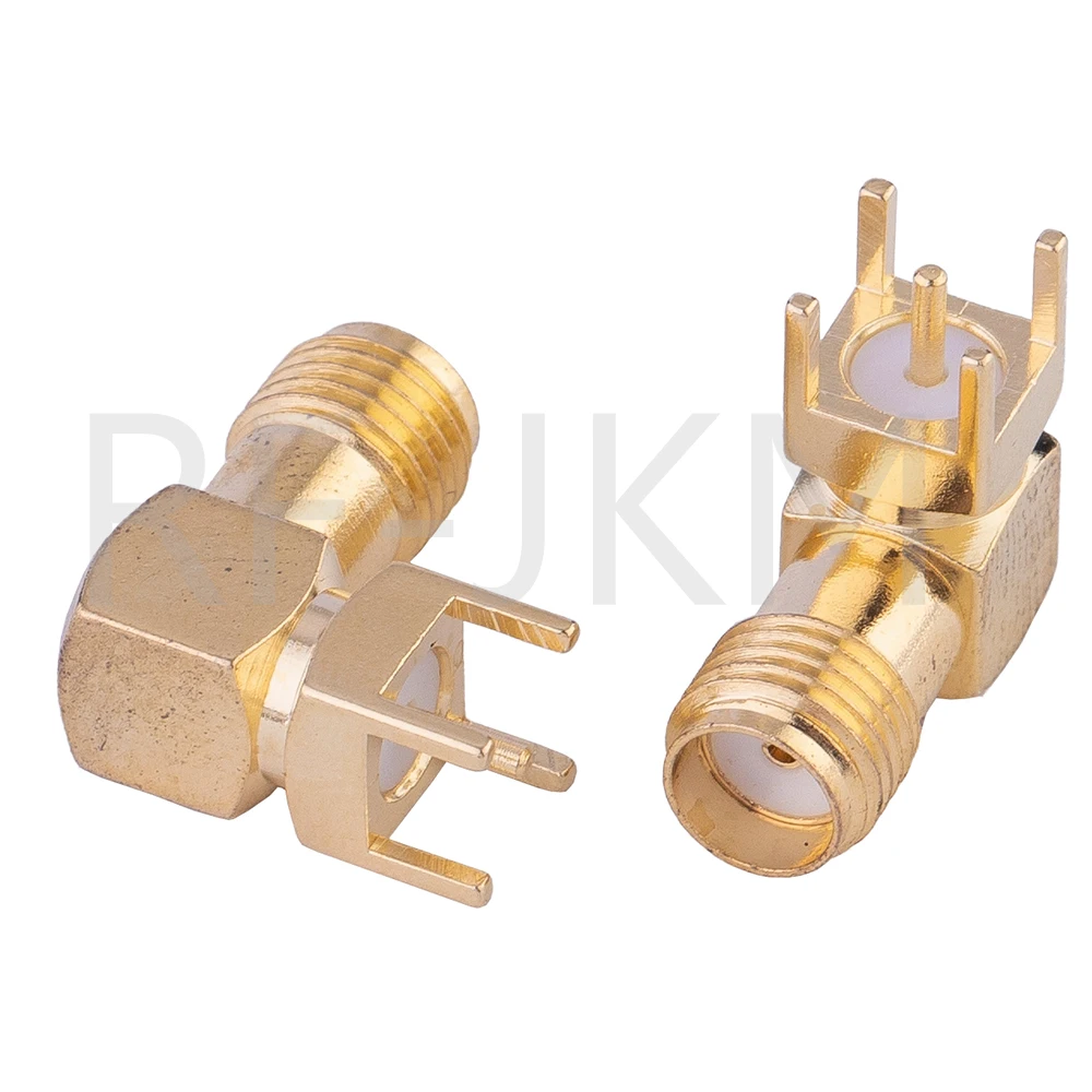 10Pcs SMA Stecker Weibliche Jack Adapter Solder Rand PCB Gerade rechtwinklig Berg RF Kupfer Stecker Steckdose – Detail 9