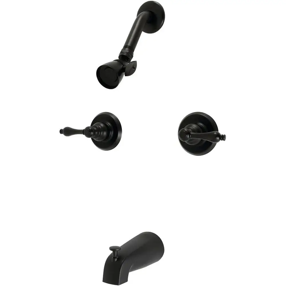 

Double-Handle Tub and Shower Faucet in Matte Black Finish