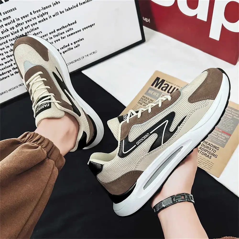 Non-slip Tan Men's Shoes Luxury Sneakers Running Flat White Shoes Brown Tennis Sport Comfortable Luxury Brand Brand Name