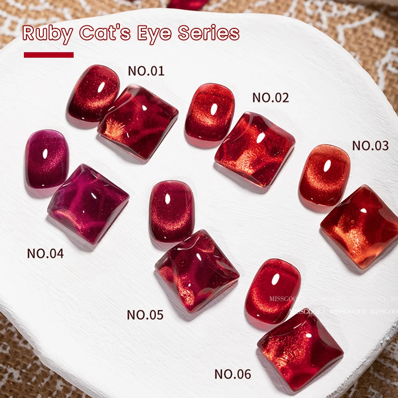 Miss Gooey Rubin Cat Eye Magnet Nagellack Gel 10ml Semi Permanent UV Glitter Gel Nail Art Lack einweichen