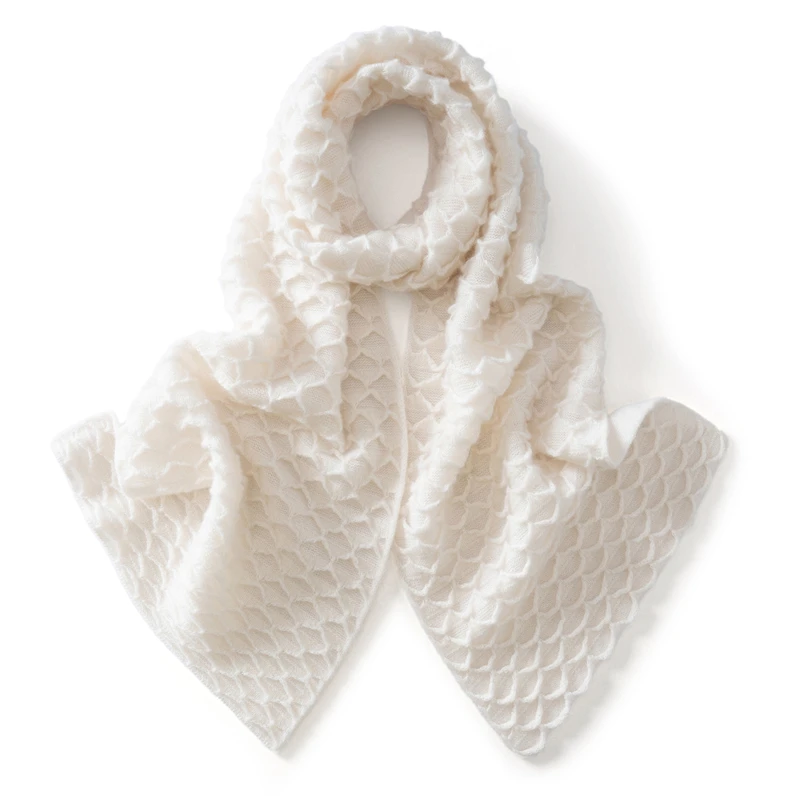 

Шарф из 100% кашемира, размер 170*30, женская осенне-зимняя верхняя одежда, теплый вязаный кашемировый шарф, шаль