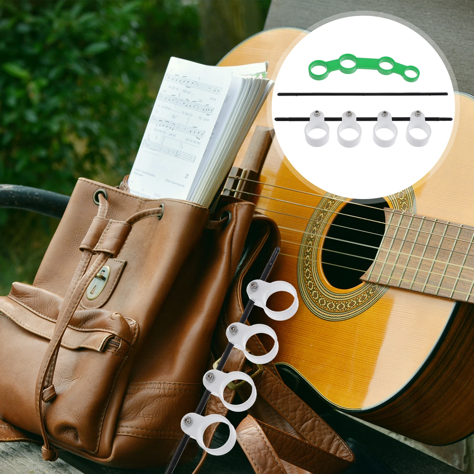 

2Pcs Finger Musical Instruments Practice ABS Material Lightweight Compact Guitar Ukulele Piano Musical Instrument Finger