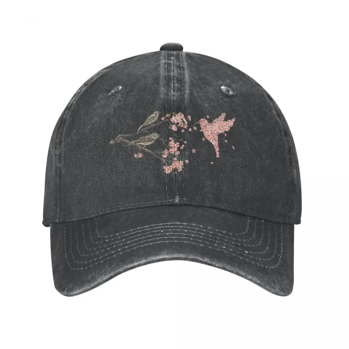 Blossom Bird Baseball Caps Fashion Denim Hats Outdoor Adjustable Casquette Streetwear Baseball Cowboy Hat for Men Women