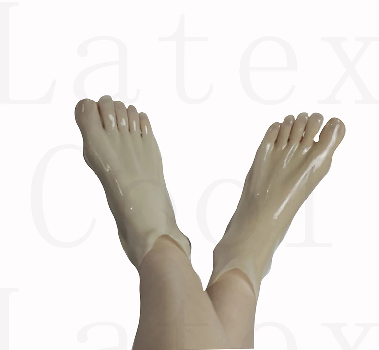 Rubber Latex Sexy Chaussettes Hose Clear Caoutchouc Fait main Toe Socks  size s-xl 0.4mm Special price manual customization