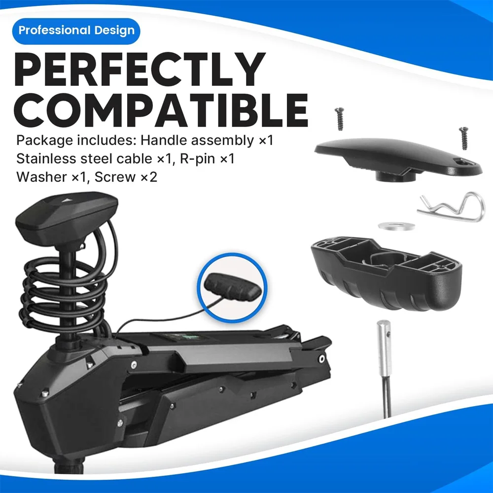 010-12832-30 Trolling Motor Handle/Cable Replacement Kit for Garmin Compatible for Garmin Force Trolling Motor Replacement Parts