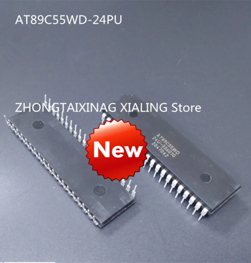 NEW  AT89C55WD-24PU 24PI in-line DIP40 microcontroller chip