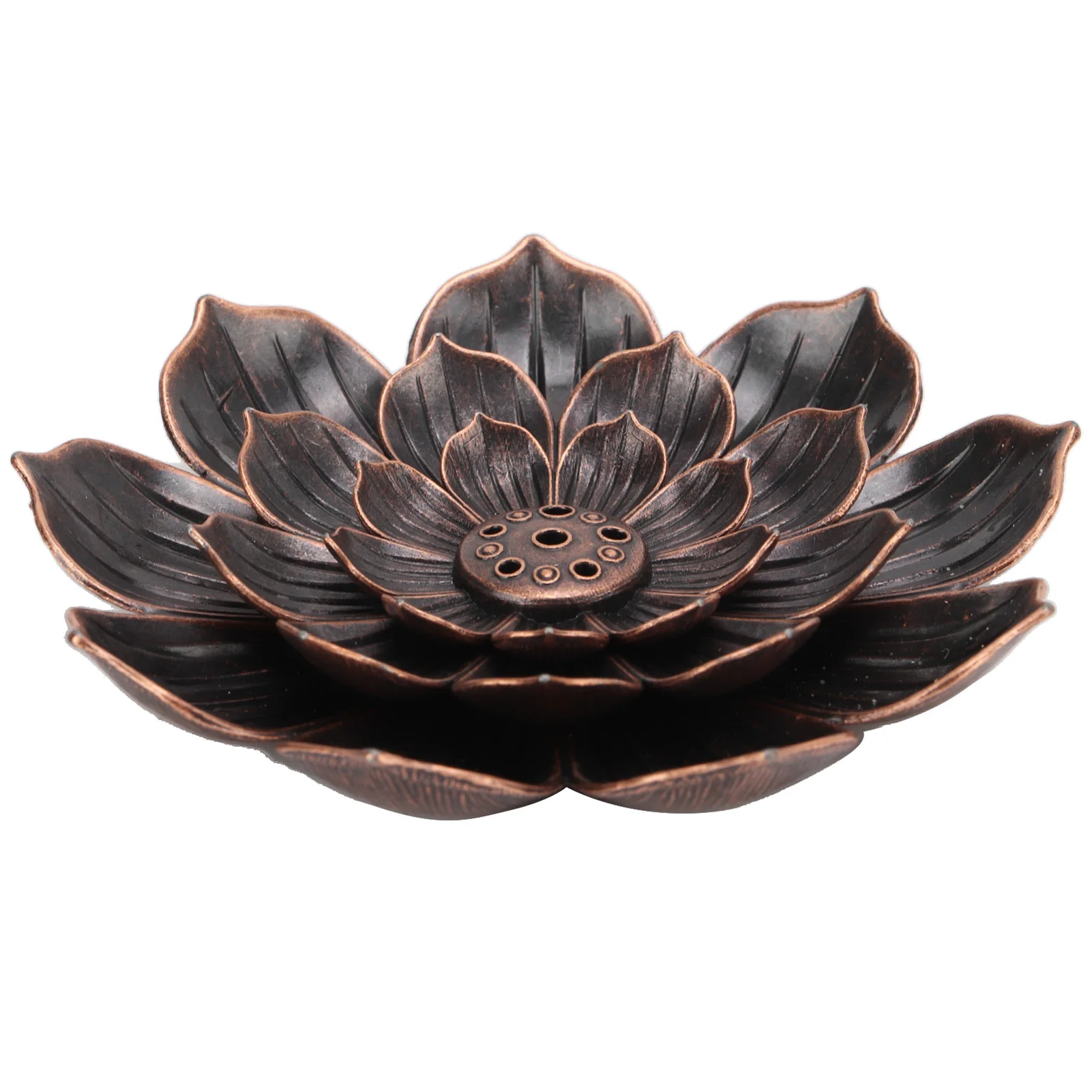 Incense Holder Metal Material 3 Layer Unique Oriental Look Lotus Incense Burners For Meditation Room Yoga Room