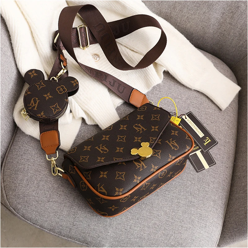 New Fashion High-End Sense Presbyopia Bag Retro Messenger Bag All-Match Female One-Shoulder Crossbody Bag Small Square Work Bag