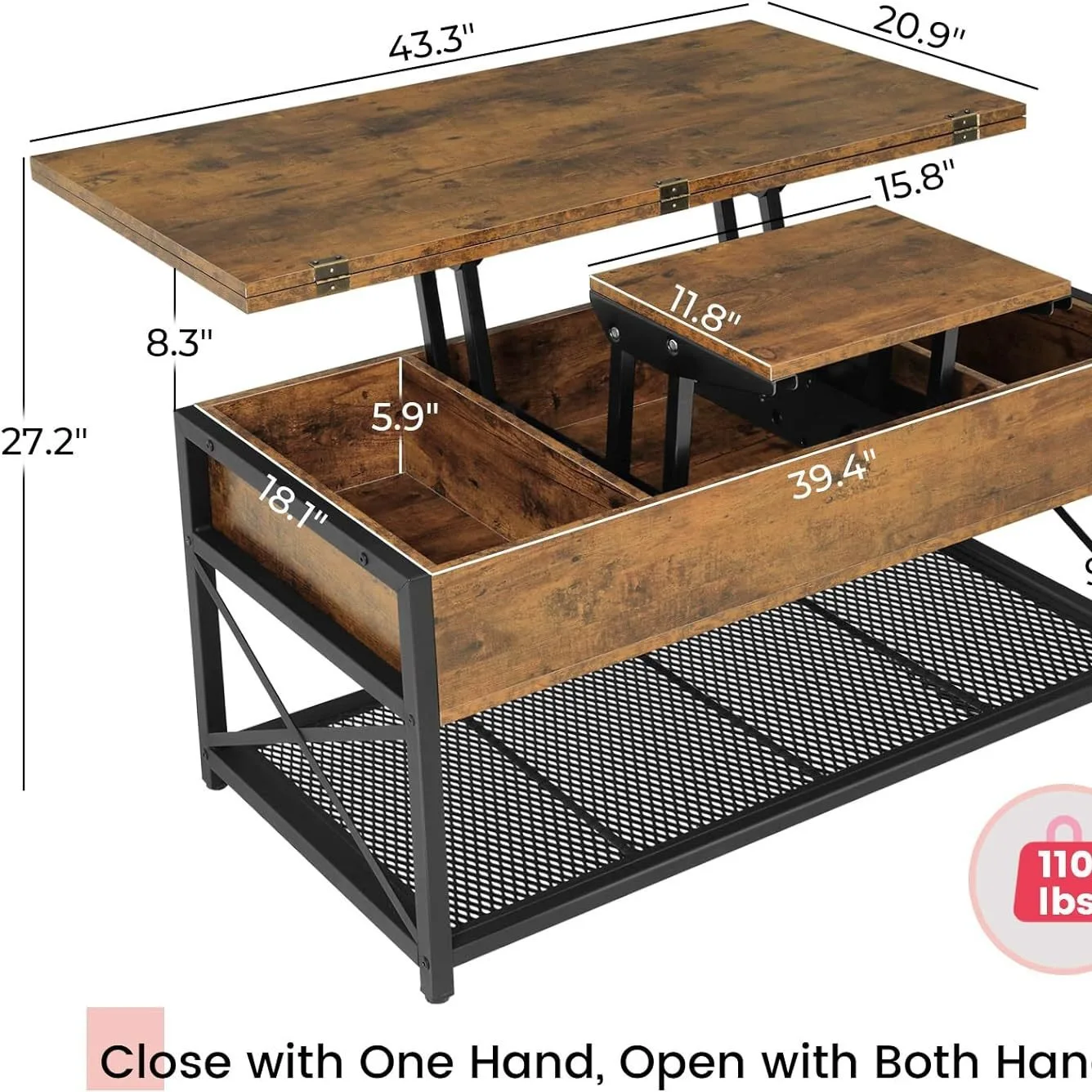 

Storage coffee table, living room, home floor-to-ceiling locker, multi-functional rack