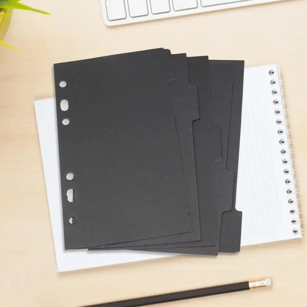바인더 인덱스 분배기 인덱스 페이지, 느슨한 잎 노트북 스크랩북 일기 문구류, 학교 사무용품, A5, A6, 5 개