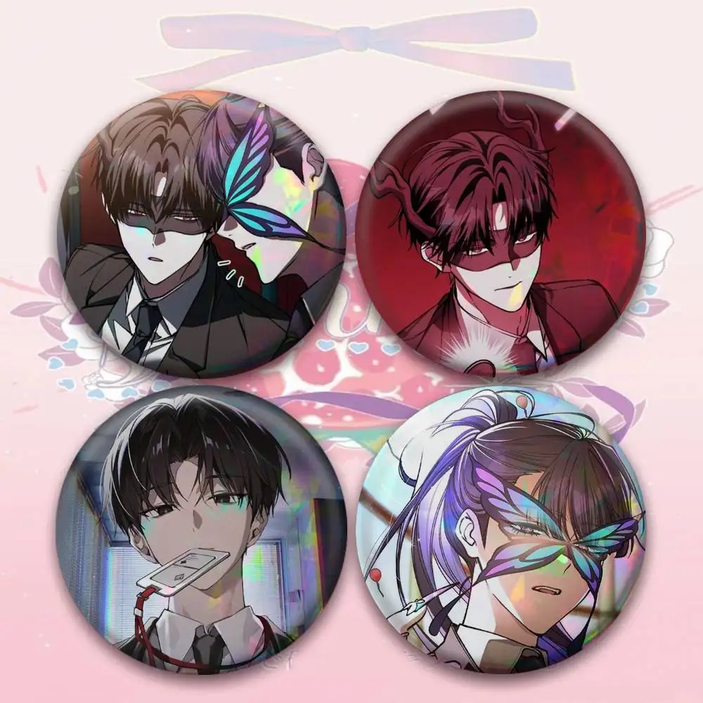 Web Novel KKim SSoleum GSGW Insignia Laser Badge Creative Pins Brooch for Bag Clothes Hat Decor Gifts Fans Collect