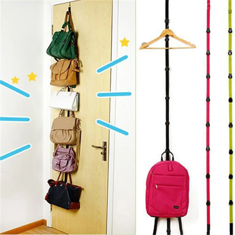 2022 Popular Adjustable Straps Hat Bag Coat Clothes Rack Organizer Storage Holders Hanger Over The Door Kitchen Cabinet Cupboard