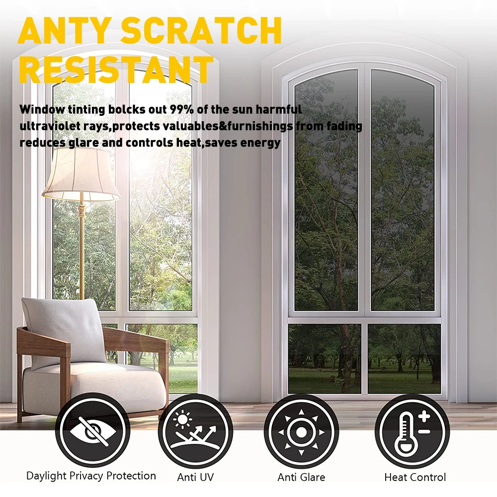 

50 см x 300 см тонировочная пленка для окон автомобиля, авто виниловая антивиглянская стеклянная наклейка, фольга для окон, солнечная защита, стекло, УФ-солнце, автомобильный козырек