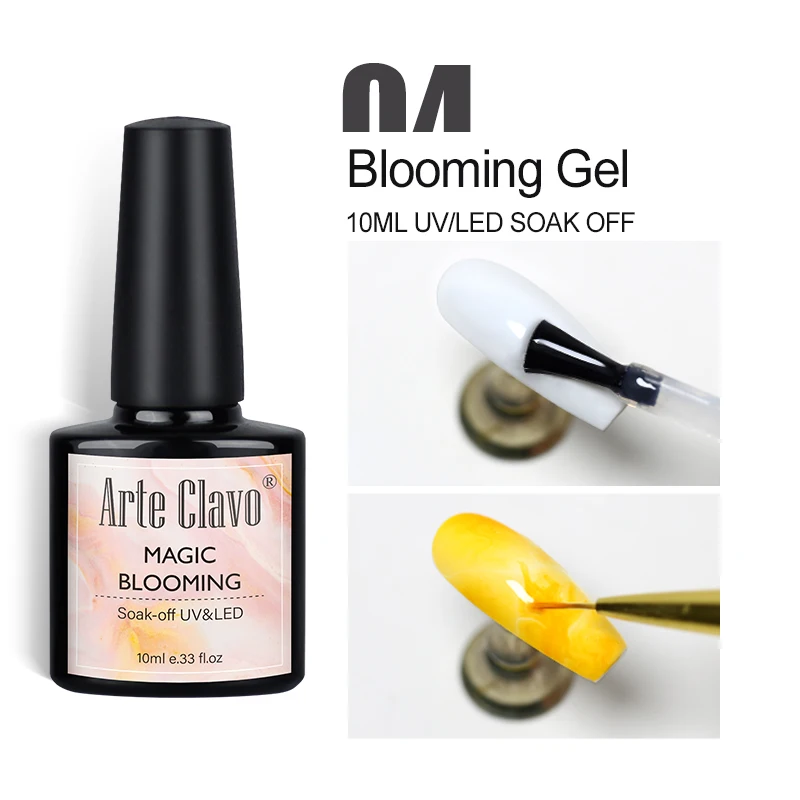 Arte Clavo 10ml Blooming Gel Blossom Gel Nail Art Transparent Smook Effect Blossom Nail Polish UV Polish Soak Off LED Nail Gel