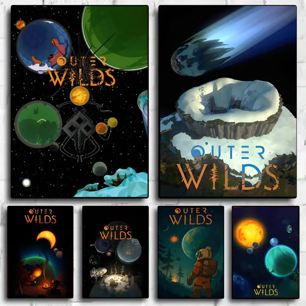 Outer W-Wilds Game Poster Stickers Mural Painting Self-Adhes