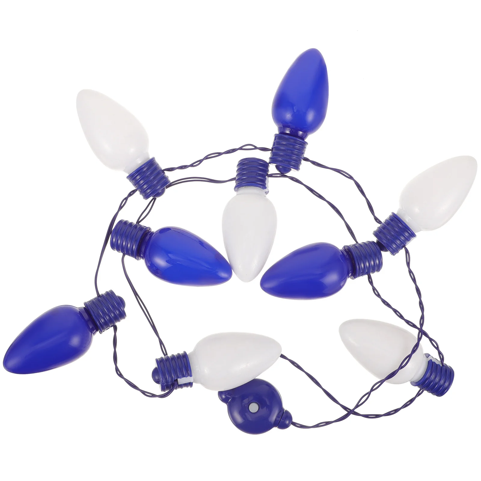 

Light Bulb Party Decorations Blue Holiday Necklaces for Women Lights Glow