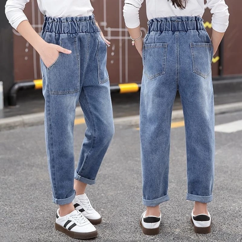 New Autumn Spring Baby Boys Jeans Pants Kids Clothes Cotton Casual Children Trousers Denim Boys Clothes 3-14Year