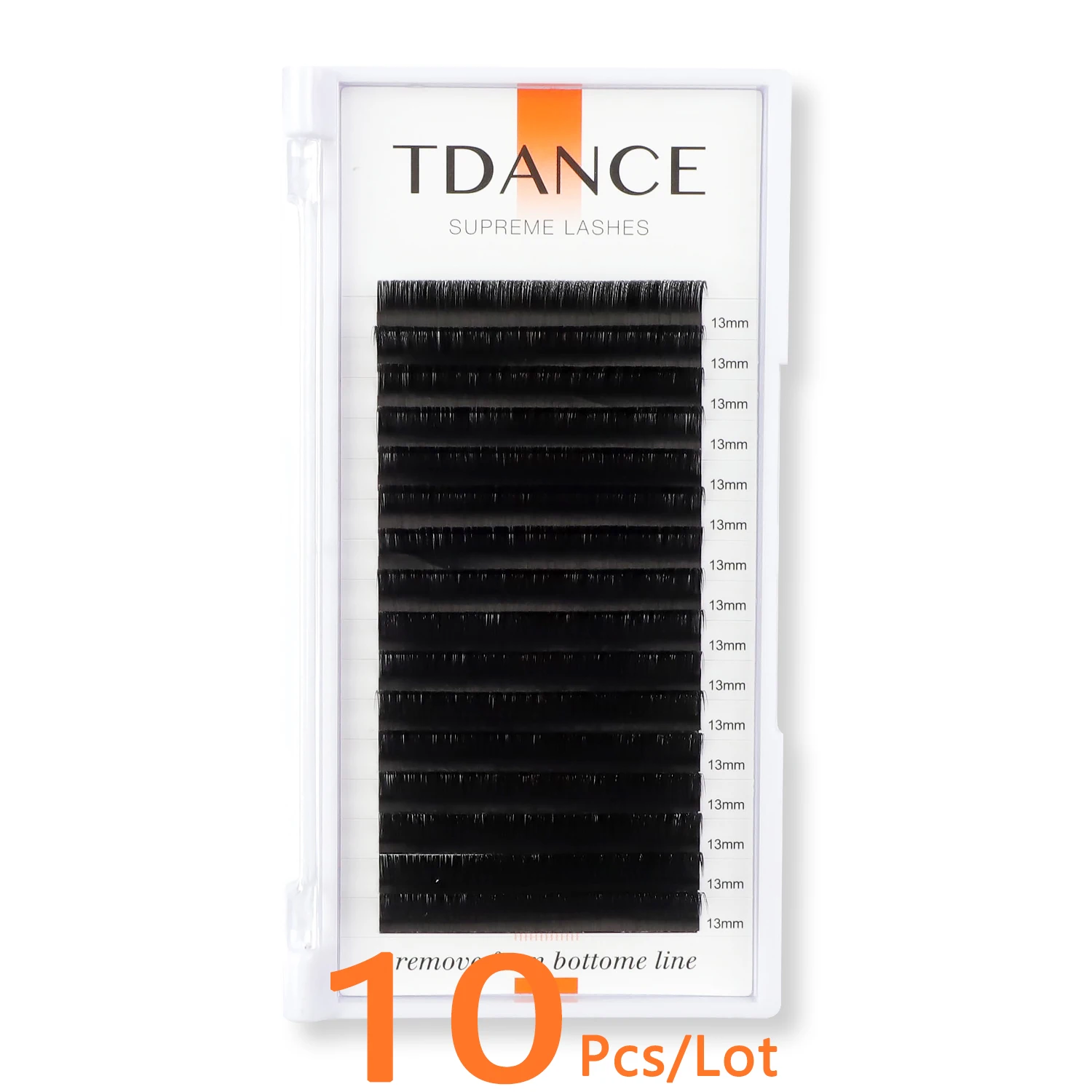 TDANCE 개별 속눈썹 익스텐션 용품, 가짜 전문 밍크 속눈썹, 러시아 속눈썹 연장, 10 케이스/로트