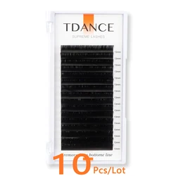 TDANCE 개별 속눈썹 익스텐션 용품, 가짜 전문 밍크 속눈썹, 러시아 속눈썹 연장, 10 케이스/로트