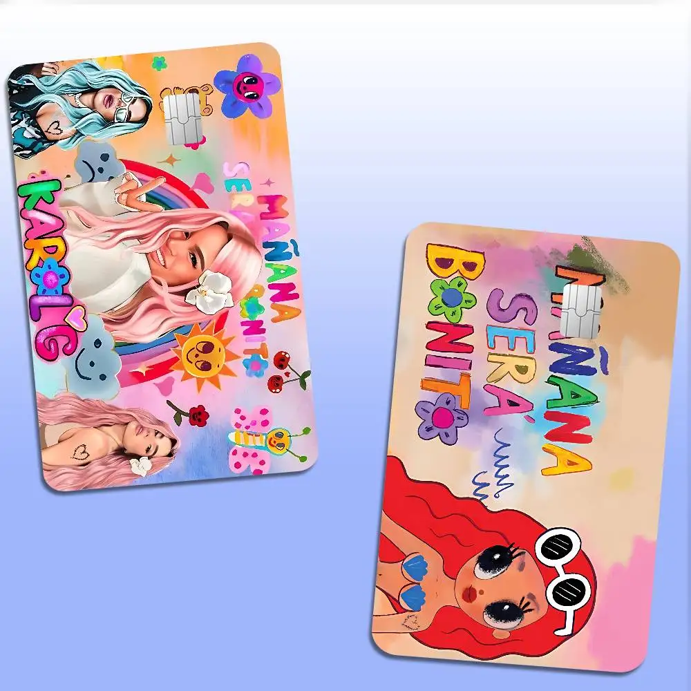 K-Karolg Manana S-Sera Bonito Anime Spend Or Save Funny Shell On Off Ultra No Fade Sticker Skin Cover For Debit Credit Card