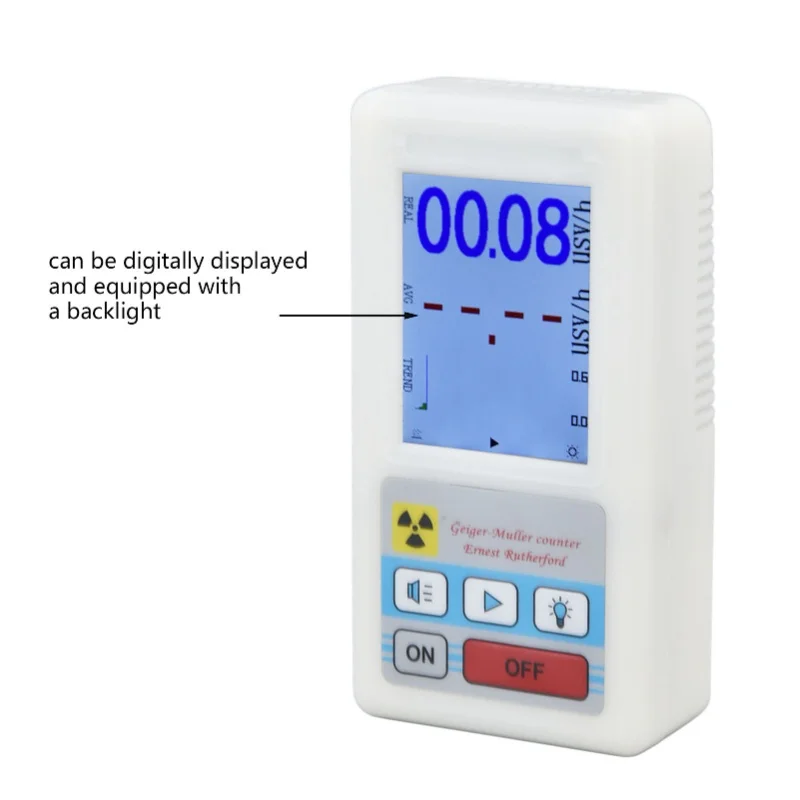 BR-6 Geiger Counter Easy Reading Multifunctional Radioactive Detector For Nuclear Radiation Electromagnetic Radiation