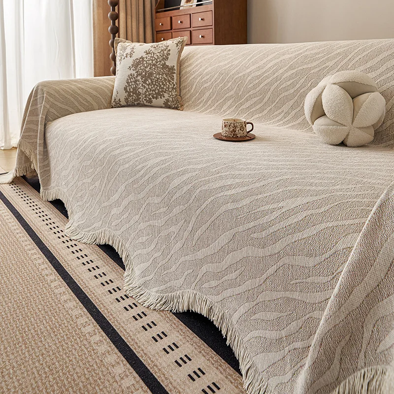 Chenille Sofa Throw Blanket Soft Herringbone Pattern Couch Cover for Living Room All-Season Home Decor Multi Scene Blanket
