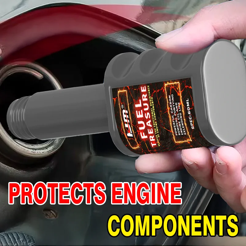 KJM 60ML Fuel Treasure Fuel Additive Carbon Remover for Car Motorcycle Lawn Mower Fuel Saving & Engine Protection