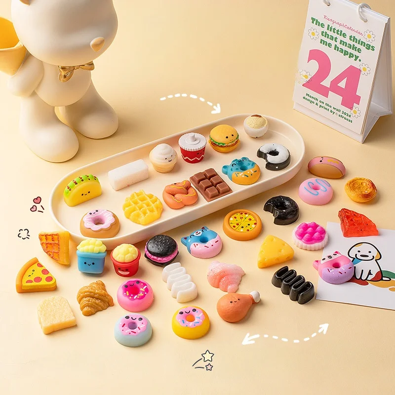 20 ชิ้น/เซ็ต Mini Squishy ของเล่นจําลองอาหารบีบของเล่นช้า Rebound Fidget ของเล่นความเครียดบรรเทา Sensory ของเล่น