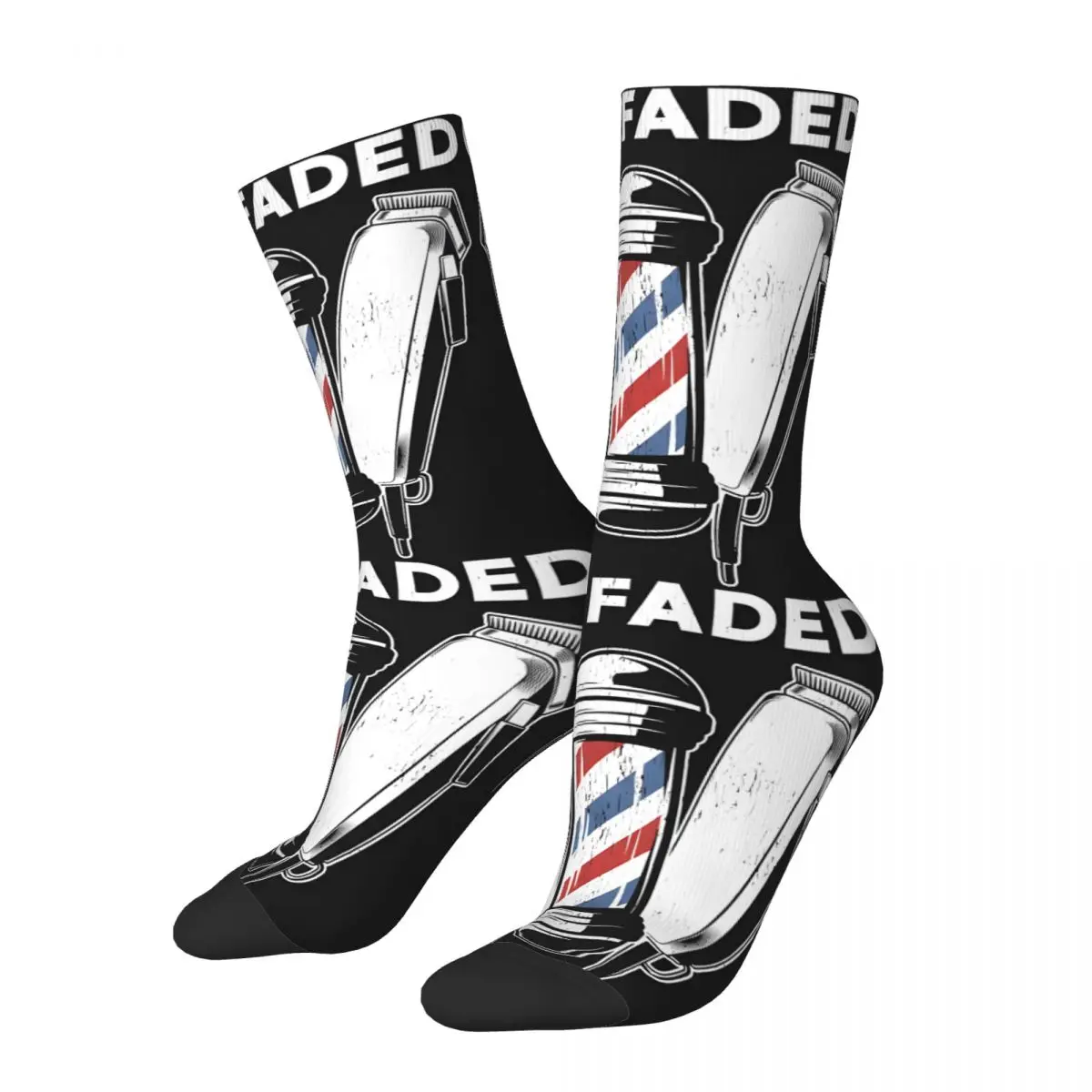 Get Faded Barber For Men Women Cool Hairstylist Socks Shopping 3D Print Boy Girls Mid-calf Sock