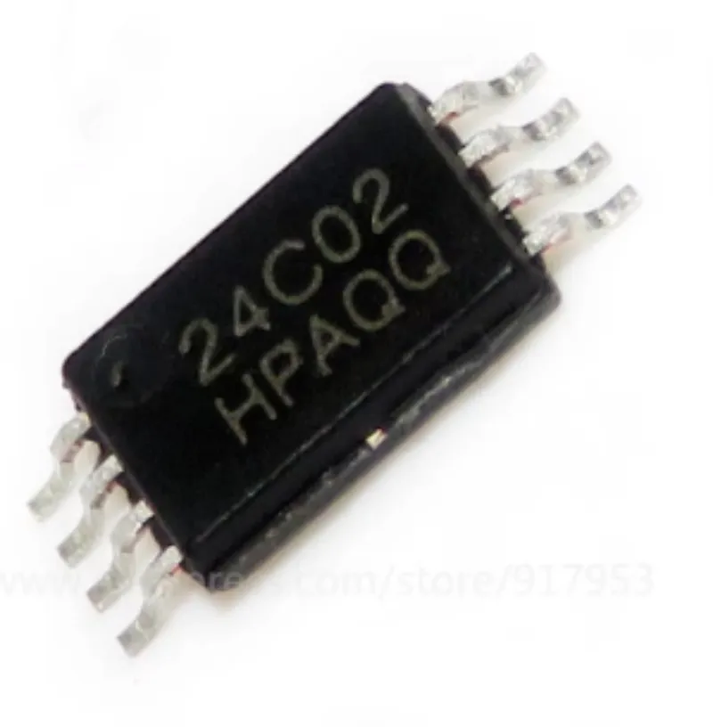 100PCS  AT24C02-10TU-2.7 AT24C02 24C02   TSSOP8 New Original