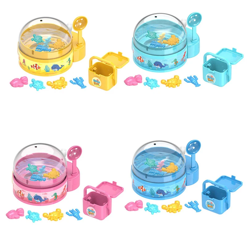 Windup Chain Rotating Mini Fishing Machine Toy Decompression Handheld Game Console Toy Kids Funny Table Games