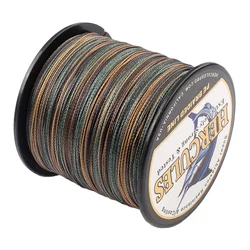 Hercules Fishing Line 4 Strands Braided 1000M Saltwater 6LB 8LB 40LB 50LB 80LB100LB PE Wire Camo Multifilament Smooth