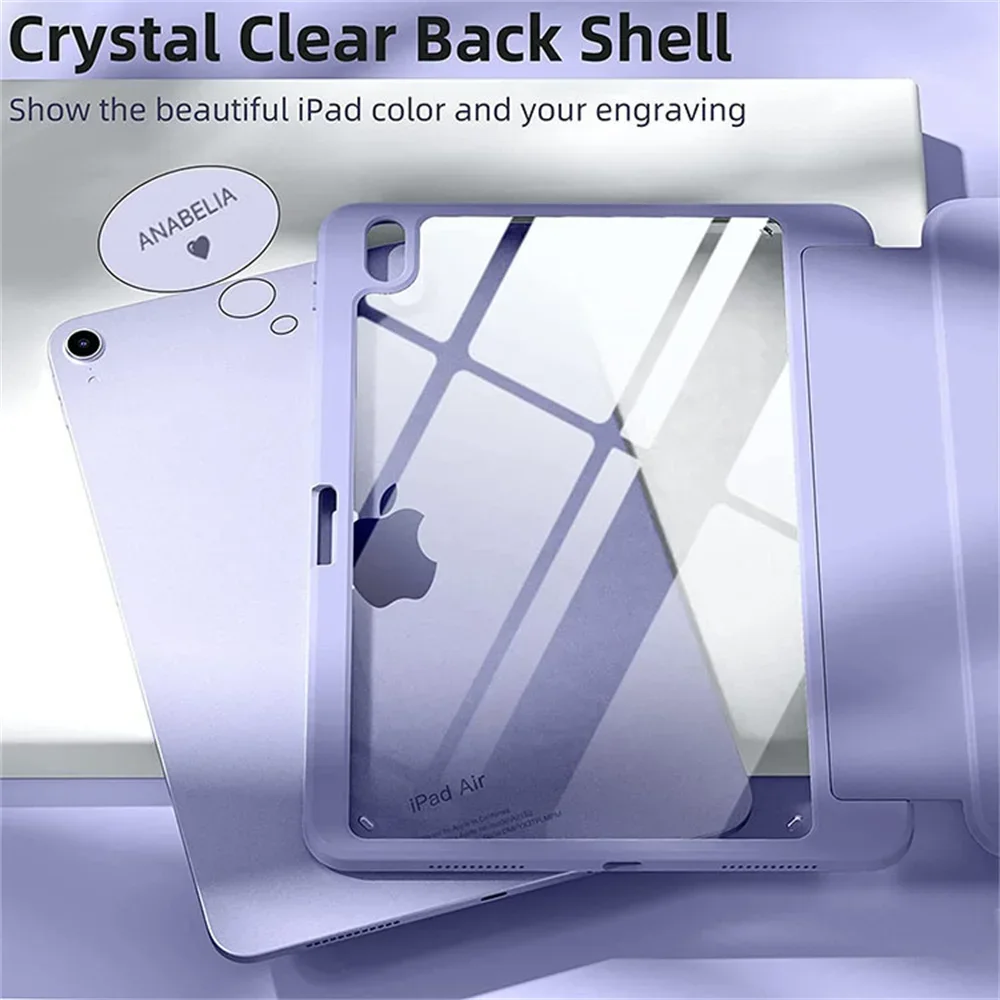 2026 Fashion Clear Back Case for IPad A19 12th 11th A16 Air 8 11 13