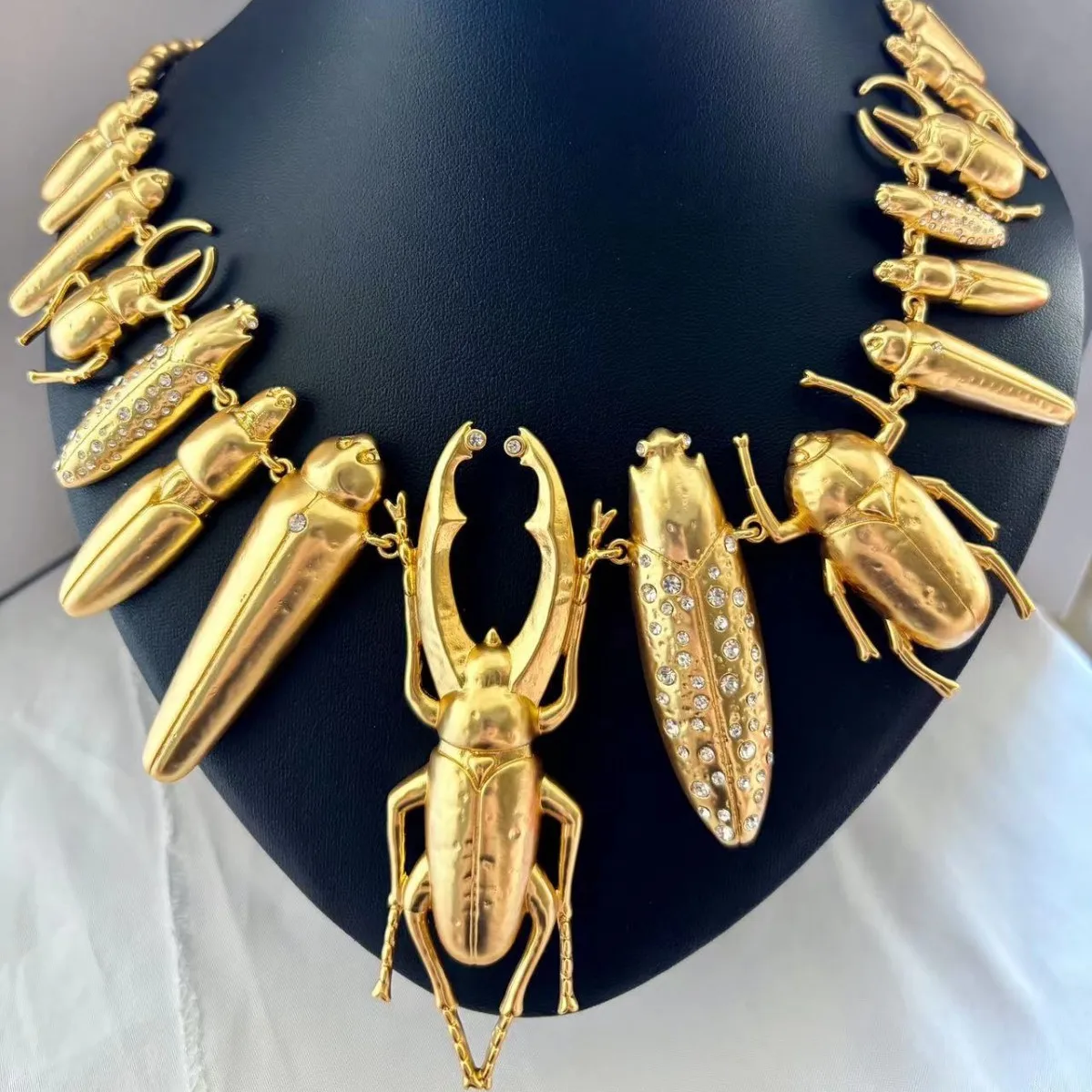 2026 Fashion Brass Gold Plated Insect Series Necklace Brooch Women Luxury Designer Exaggeration Jewelry Trend
