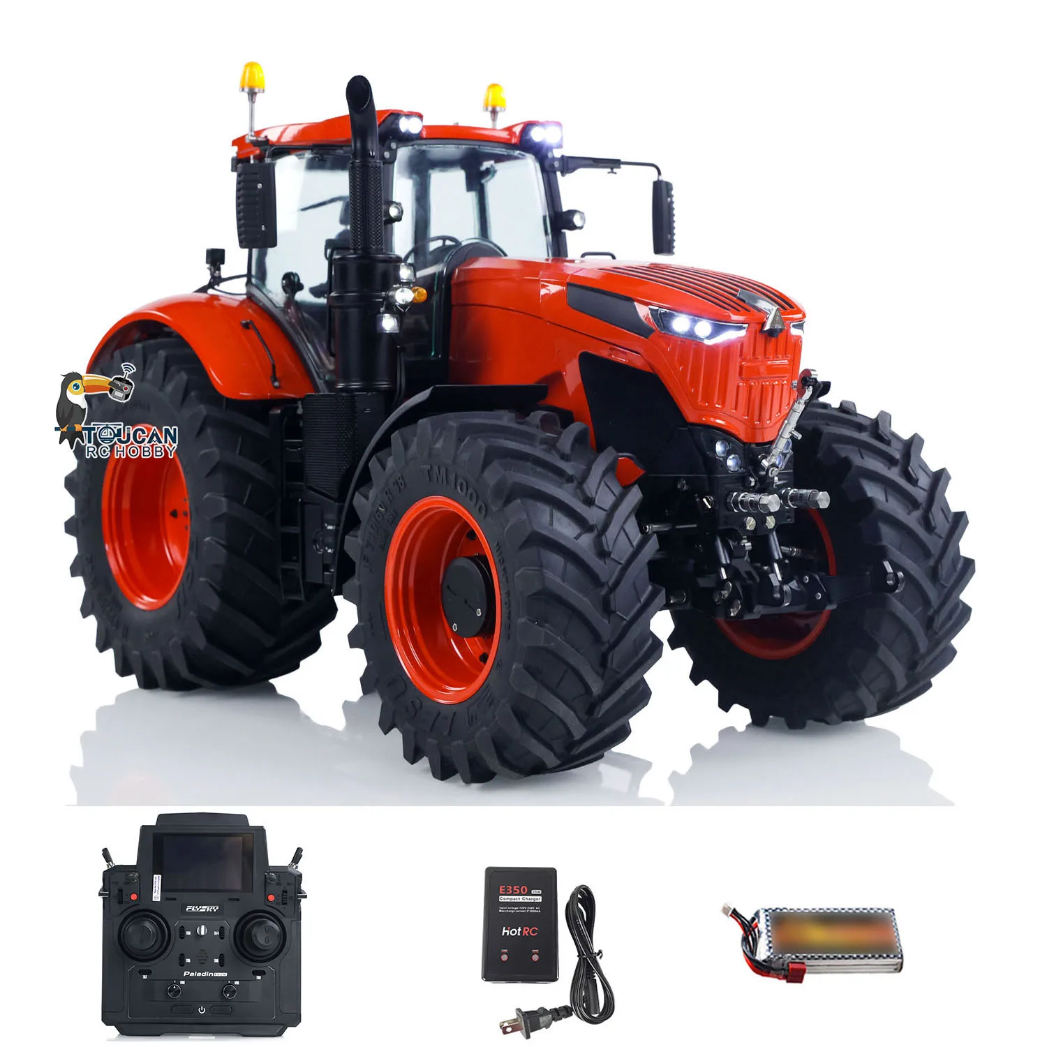 LESU 1/14 AOUE 1050 4x4 90%メタルボディ RC油圧トラクター ラジコン農業車両 ライト・スモーク・サウンド付き おもちゃモデル