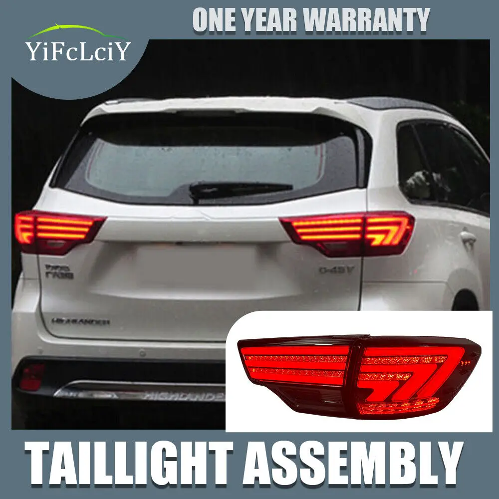 LED Tail Lights For Toyota Highlander 2014-2021 DRL Start UP Animation Assembly Car Styling Rear Back Lamp Accessories