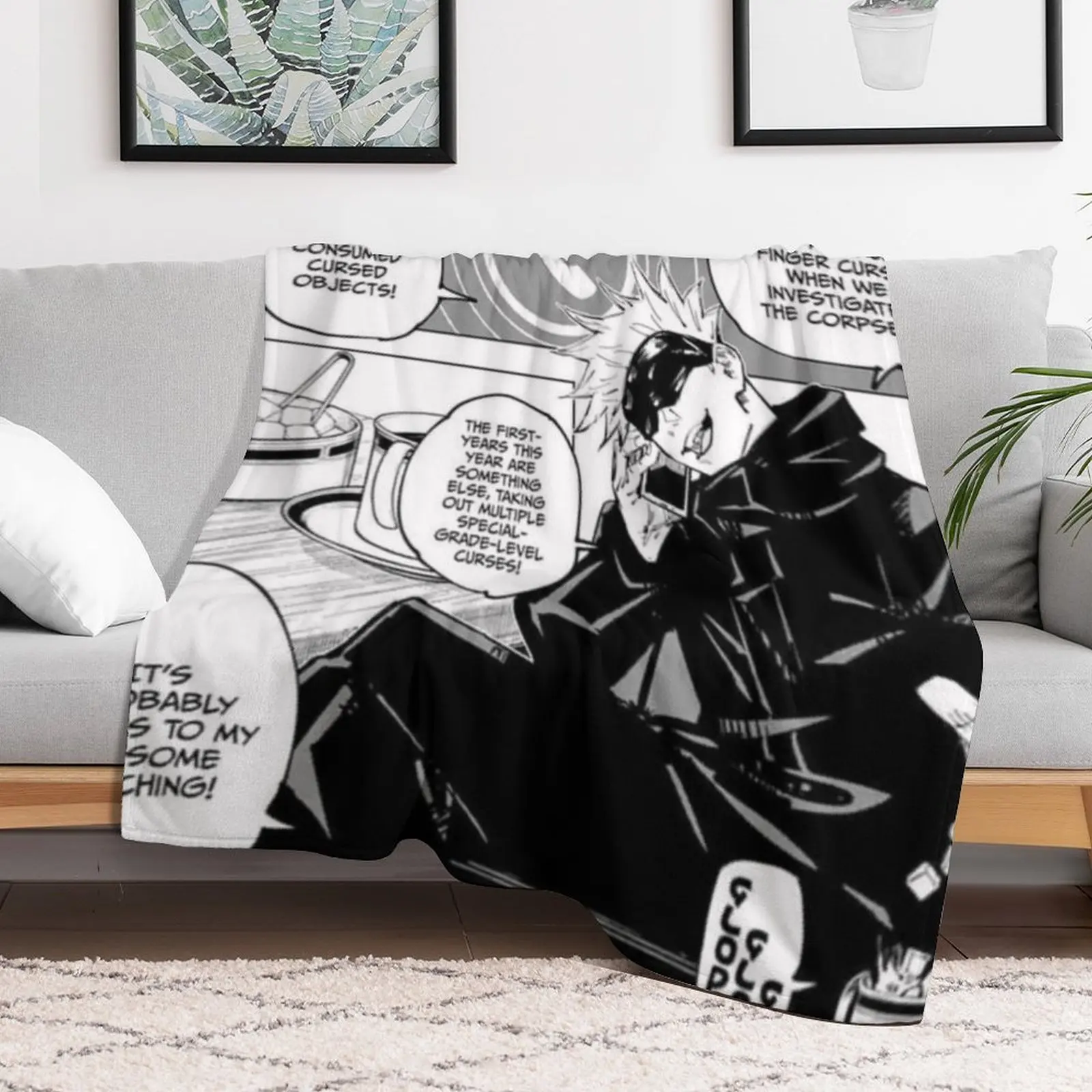 Gojo manga jjk Throw Blanket Nap Winter beds Giant Sofa decorative Blankets