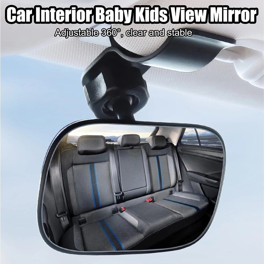 Universal Mini Safety Monitor Adjustable Car Back Seat Baby Kids View Mirror 2 in 1 Auto Ornament Car Accessories 360 Rotation