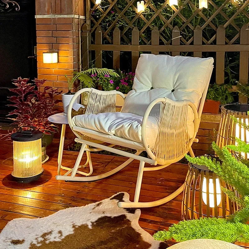 Footrest Camping Living Room Chairs Outdoor Portable Design Beach Arm Chair Rocking Recliner Meubles De Salon Home Furniture