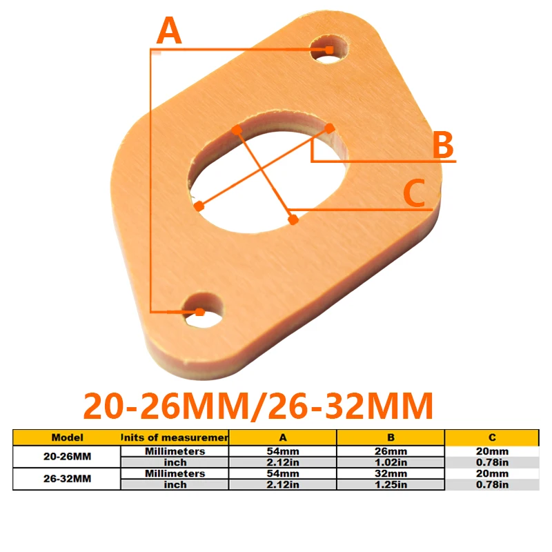 KENADA RACING Carburetor Intake Manifold Spacer Gasket For PCX/Click/Vario/ADV/Stylo/AB 160 LEAD 125 4V Giorno+ eSP Engine Part