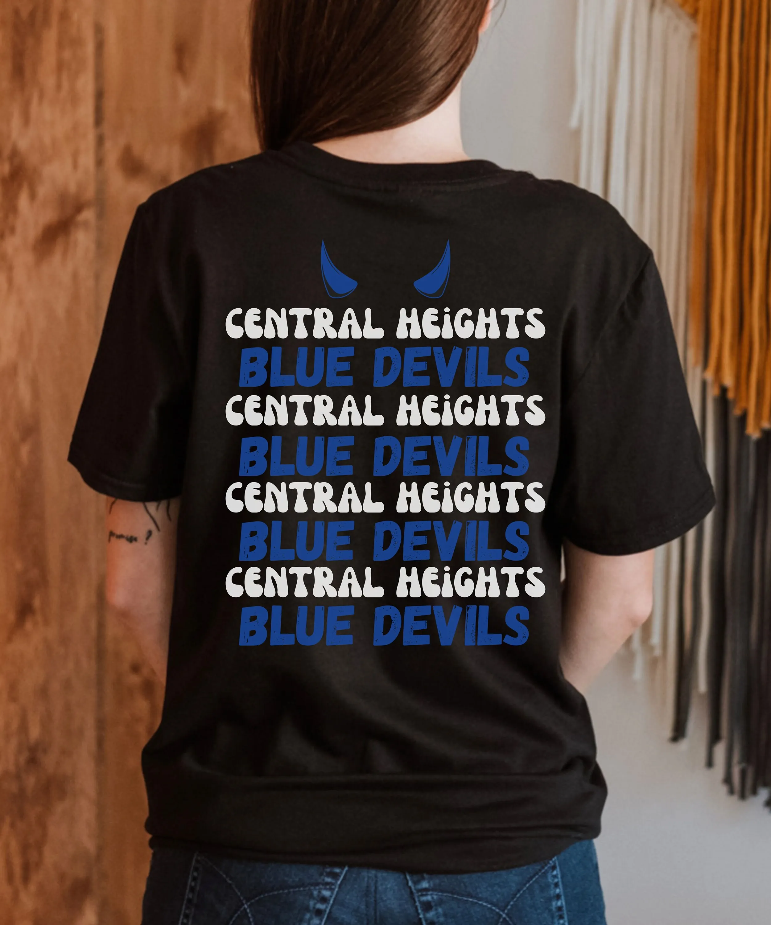 Central Heights T Shirt School Spirit Texas Team Devils