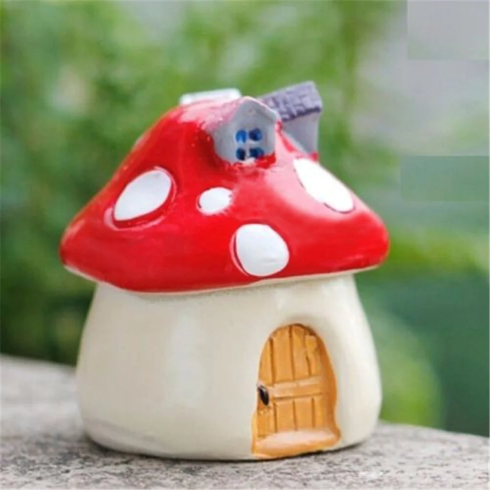 

Mini Mushroom Bright Red Garden Decoration For Terrarium Fairy Garden Plant Pot Ornament Diy Scene Decor
