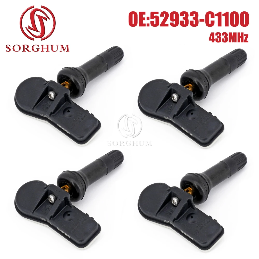 

SORGHUM 52933-C1100 52933C1100 for Hyundai Creta i20 ix25 ix35 Sonata TPMS 433MHz Automatic Registered Tire Pressure Sensor